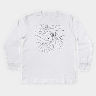 Mountain Hiker (for Light) Kids Long Sleeve T-Shirt